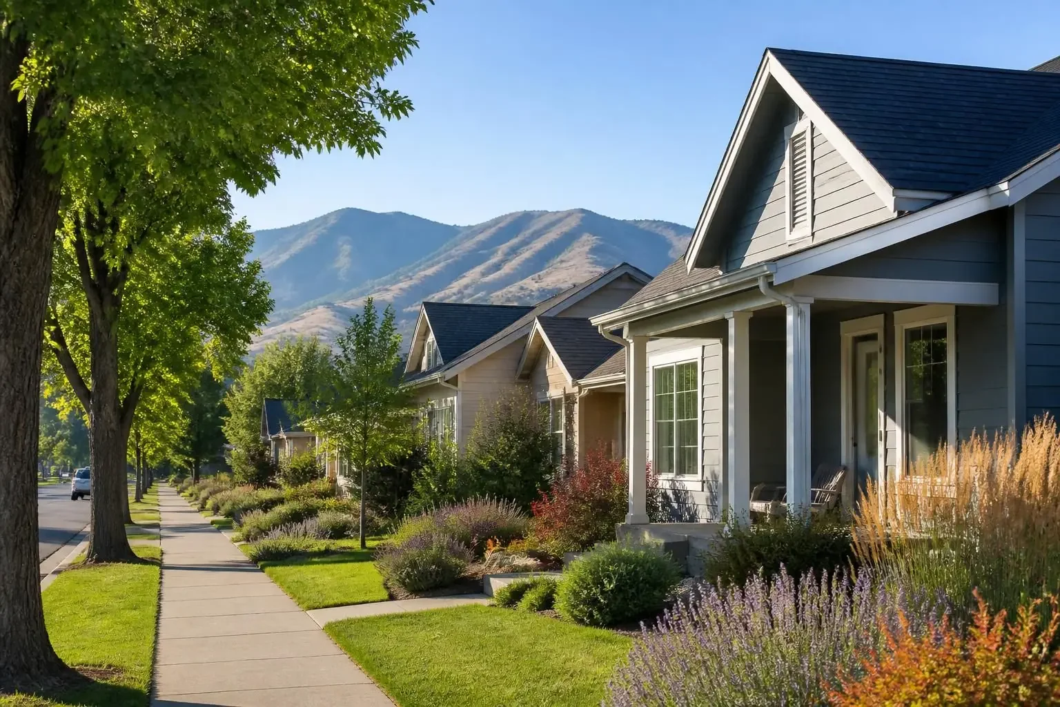 Homes with pitched roofs in Boise, Idaho
