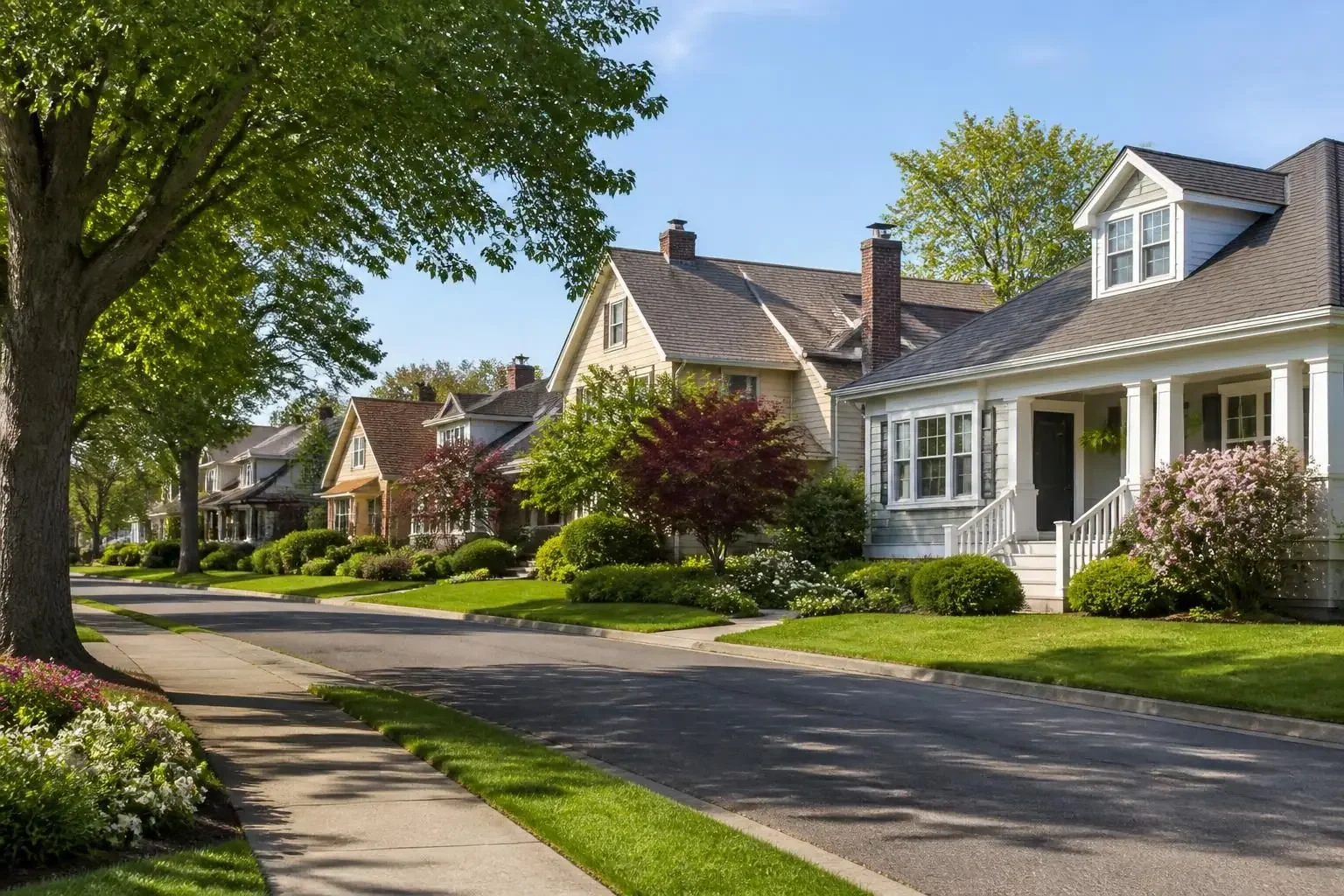 Homes with pitched roofs in Garden City, Idaho