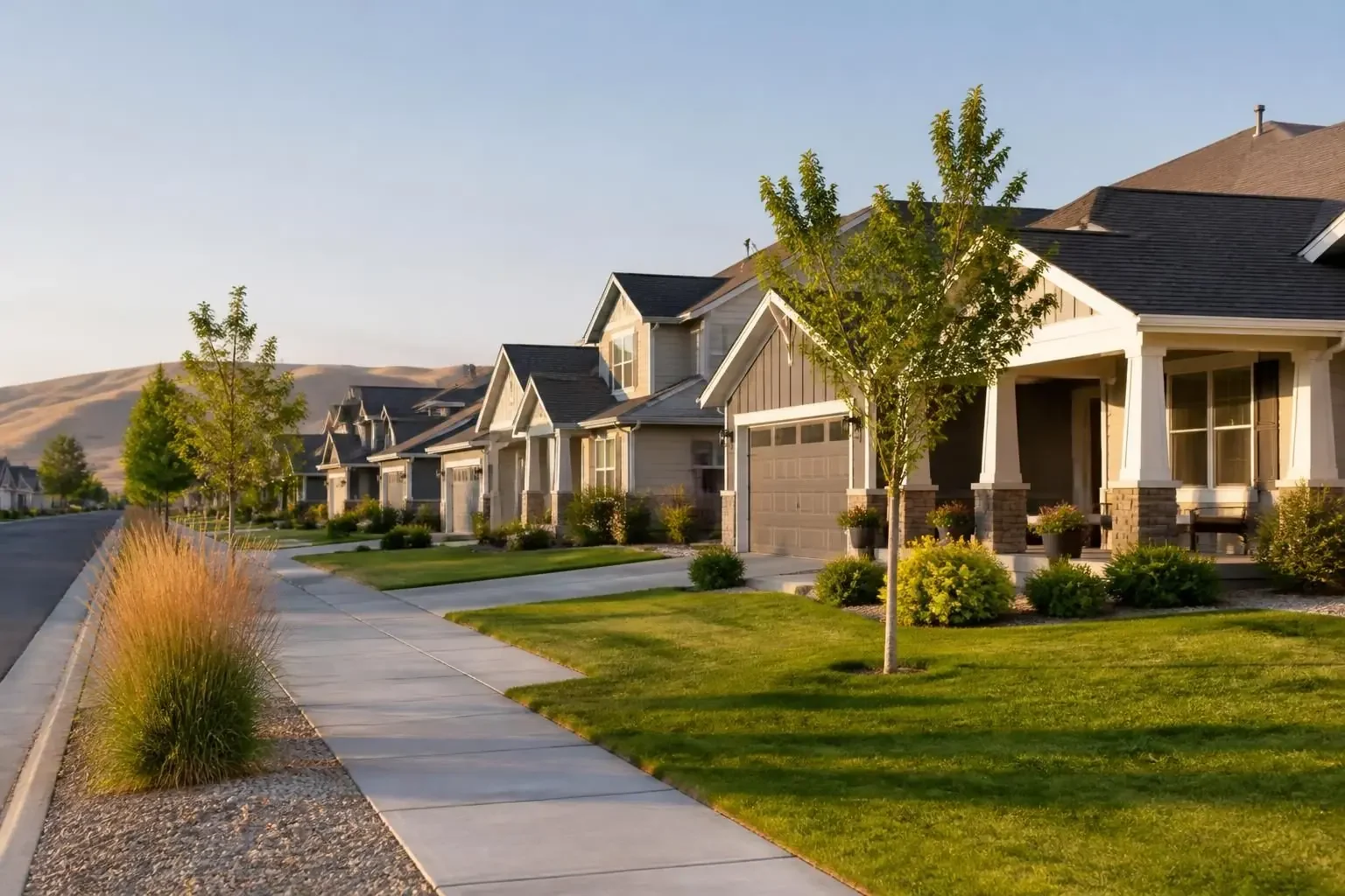 Homes with pitched roofs in Kuna, Idaho