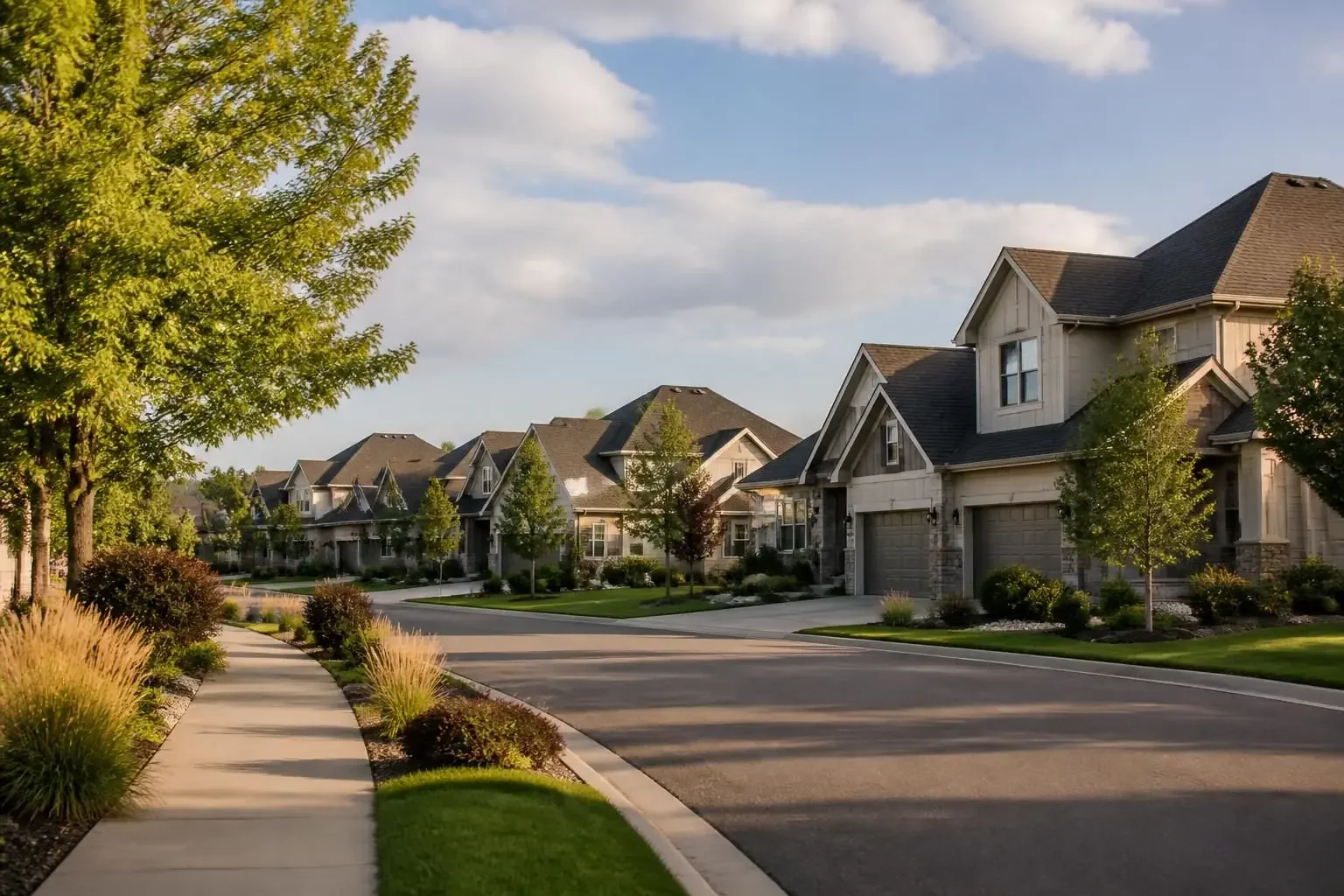 Homes with pitched roofs in Meridian, Idaho